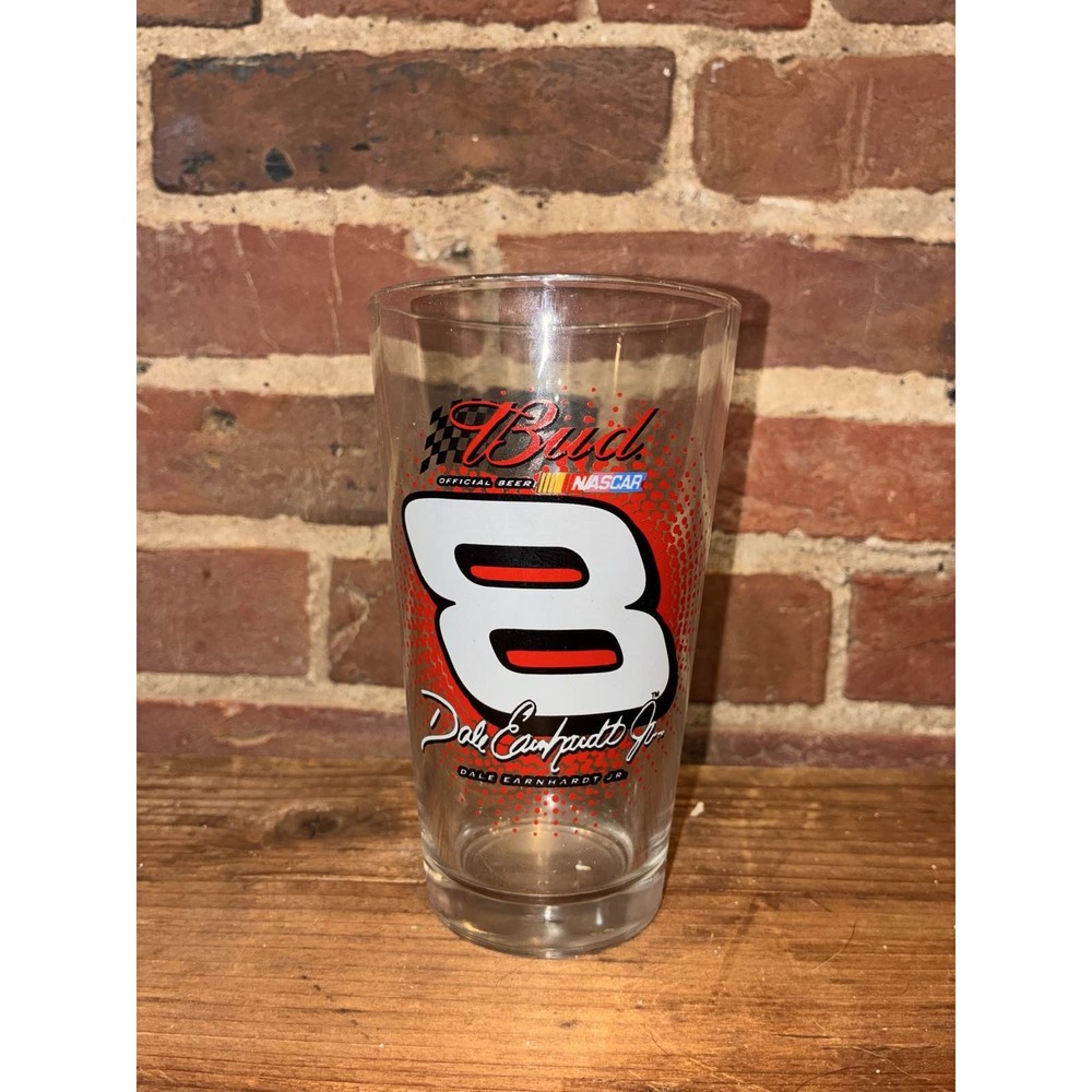 Budweiser Dale Earnhardt Jr #8 NASCAR Racing Pint‎ Beer Glass Cup